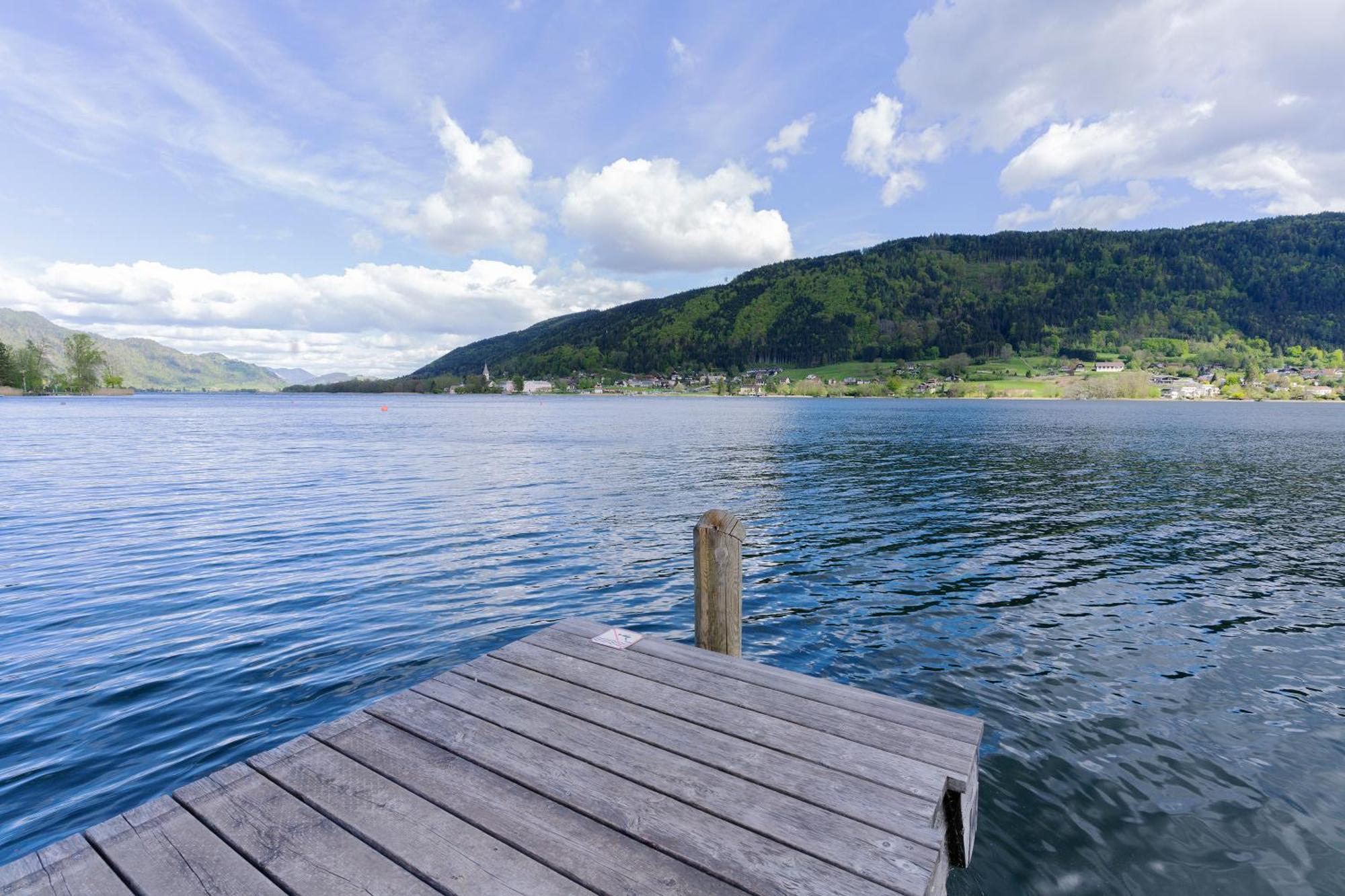 Ct-Gold Penthouse Bodensdorf Amatera Privater Seezugang Hallenbad, Skiarena Gerlitzen Bagian luar foto